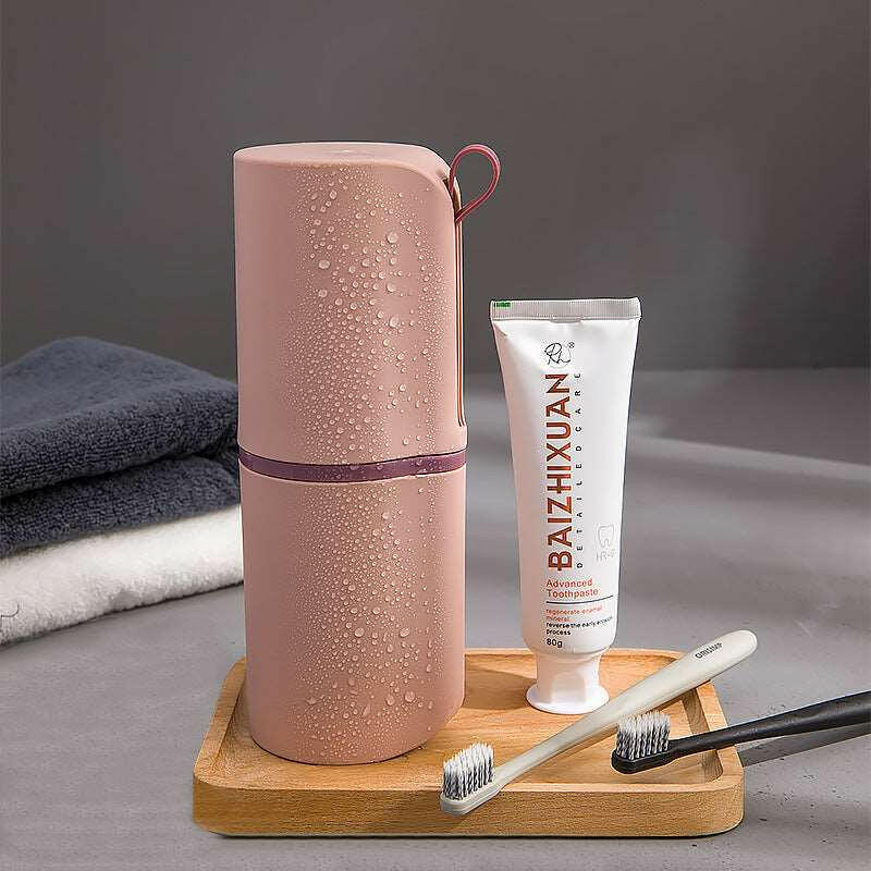 Portable Wash Cup Travel Toothbrush Storage Box on H&K Trendy Treasures