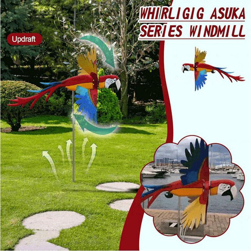 Windmill  Series Parrots Garden Lawn Decoration at H&K Trendy Treasures