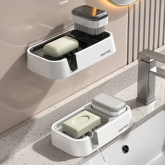 Soap Dish Punch-free Wall-mounted Double Layer