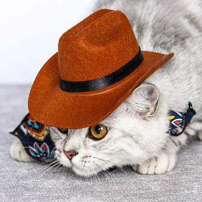 Pet Cat Western Straw Cowboy Hat | H&K Trendy Treasures