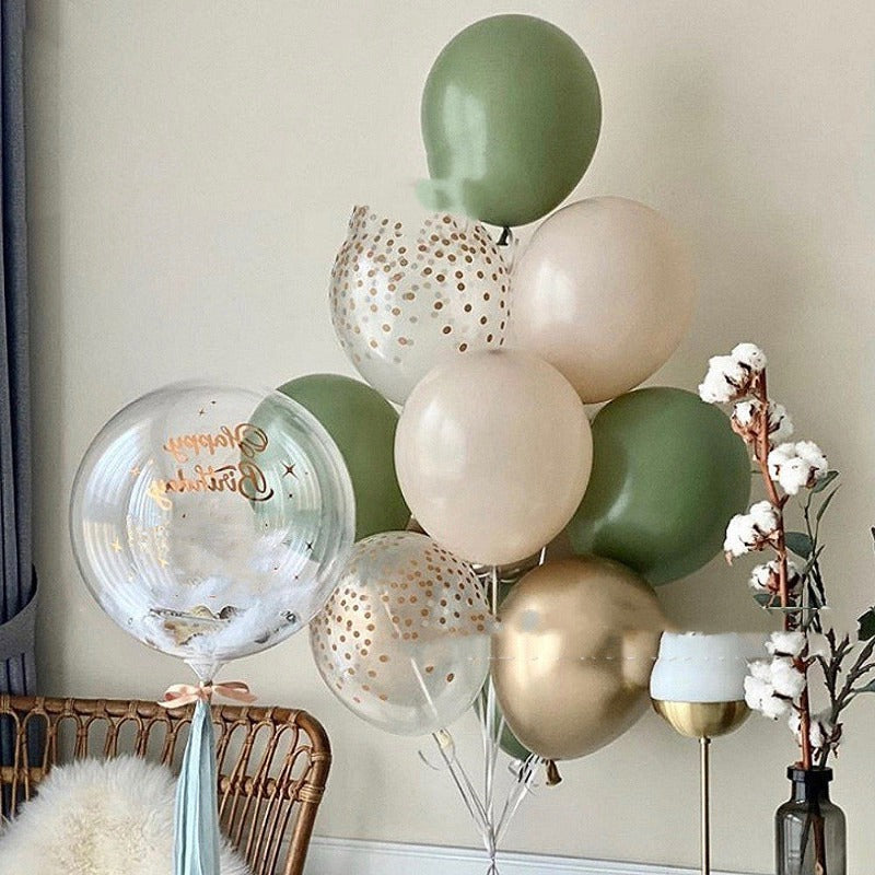 Retro Avocado Green Balloon Chain Set at H&K Trendy Treasures