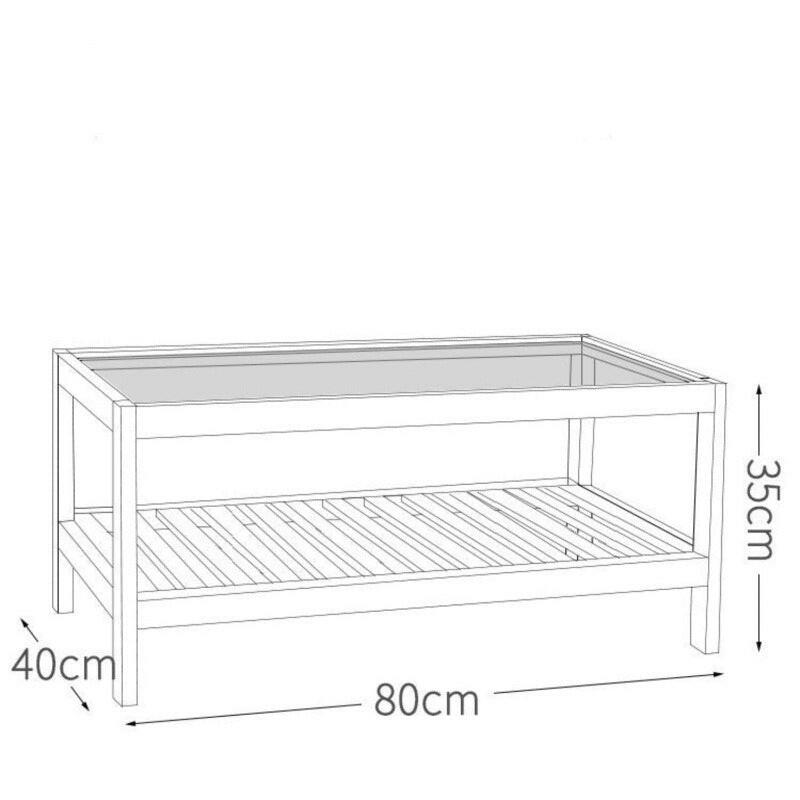 Rectangular Coffee Table Simple Living Room Combination Solid Wood Simplicity on H&K Trendy Treasures