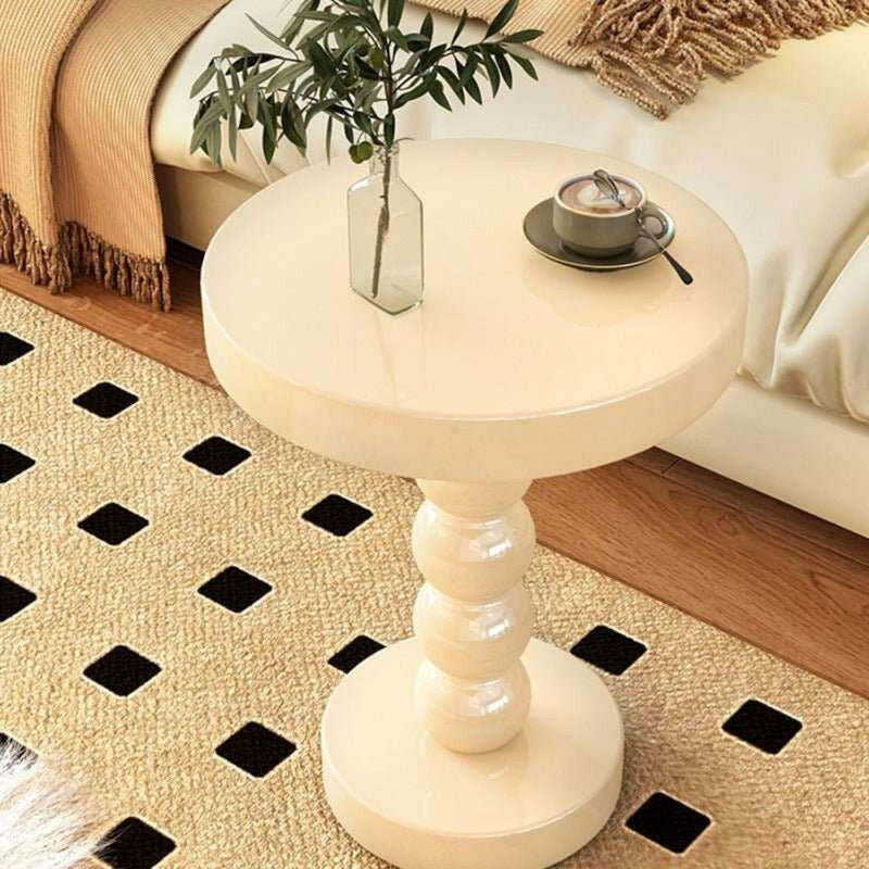 Home Vintage Solid Wood Round Table Bedside Side Table - H&K Trendy Treasures