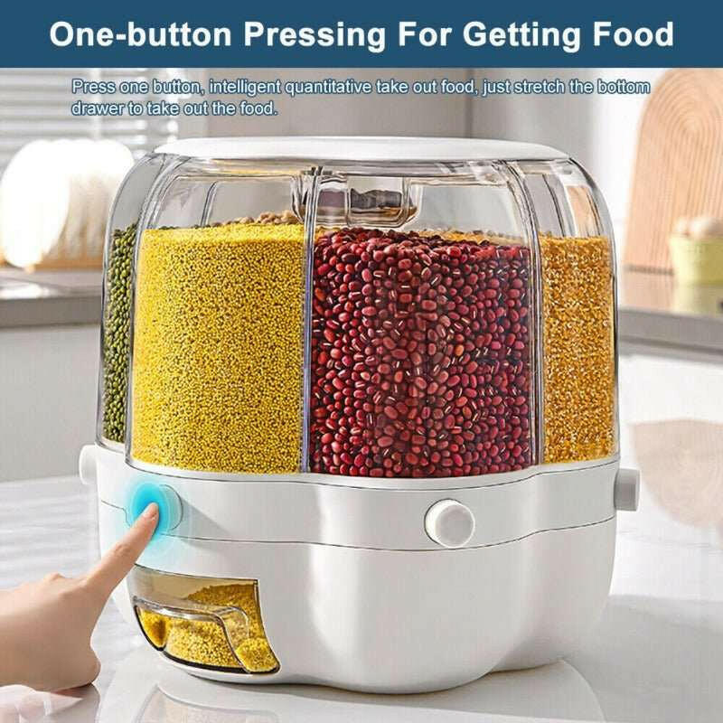 Kitchen Dry Food Sealed Storage Container Grain Box Cereal Dispenser Rice Tank - H&K Trendy Treasures