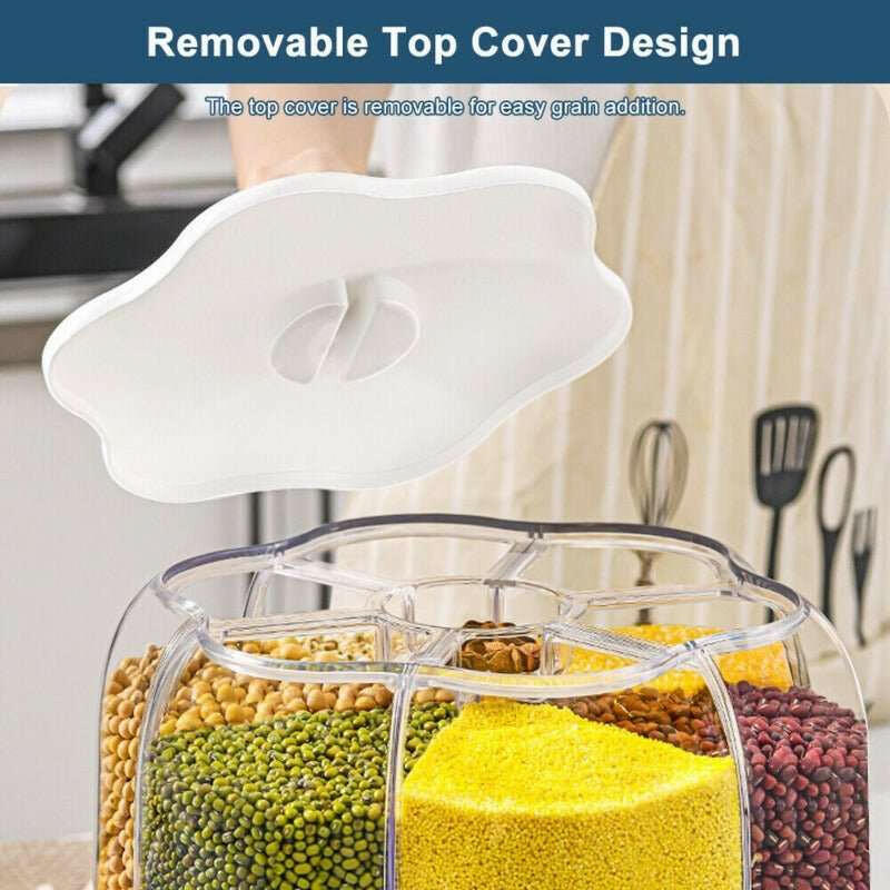 Kitchen Dry Food Sealed Storage Container Grain Box Cereal Dispenser Rice Tank - H&K Trendy Treasures