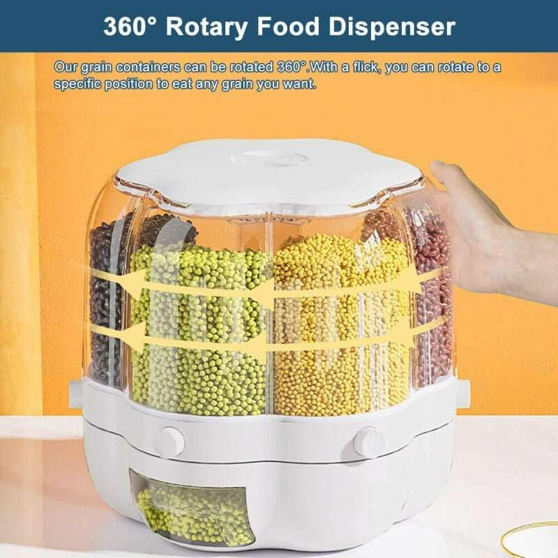 Kitchen Dry Food Sealed Storage Container Grain Box Cereal Dispenser Rice Tank - H&K Trendy Treasures