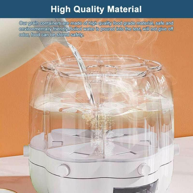 Kitchen Dry Food Sealed Storage Container Grain Box Cereal Dispenser Rice Tank - H&K Trendy Treasures