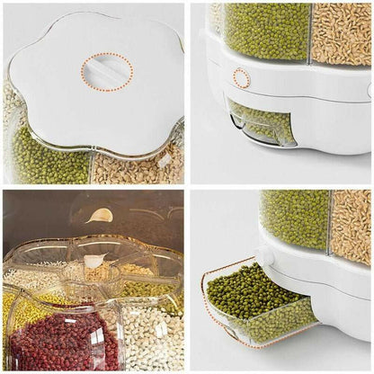 Kitchen Dry Food Sealed Storage Container Grain Box Cereal Dispenser Rice Tank - H&K Trendy Treasures