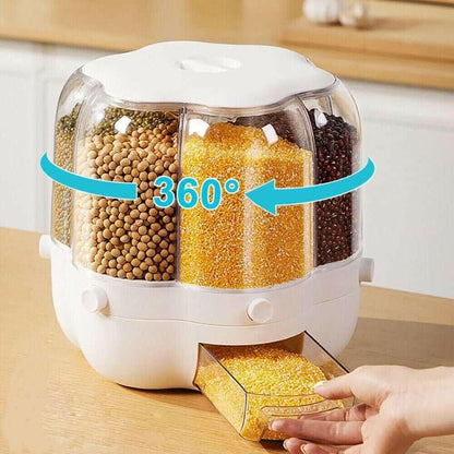 Kitchen Dry Food Sealed Storage Container Grain Box Cereal Dispenser Rice Tank - H&K Trendy Treasures