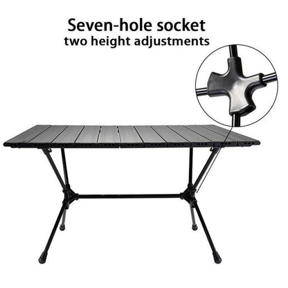 Aluminum Alloy Camping Folding Table Outdoor Lightweight Picnic BBQ Table Portable Beach Party Desk - H&K Trendy Treasures