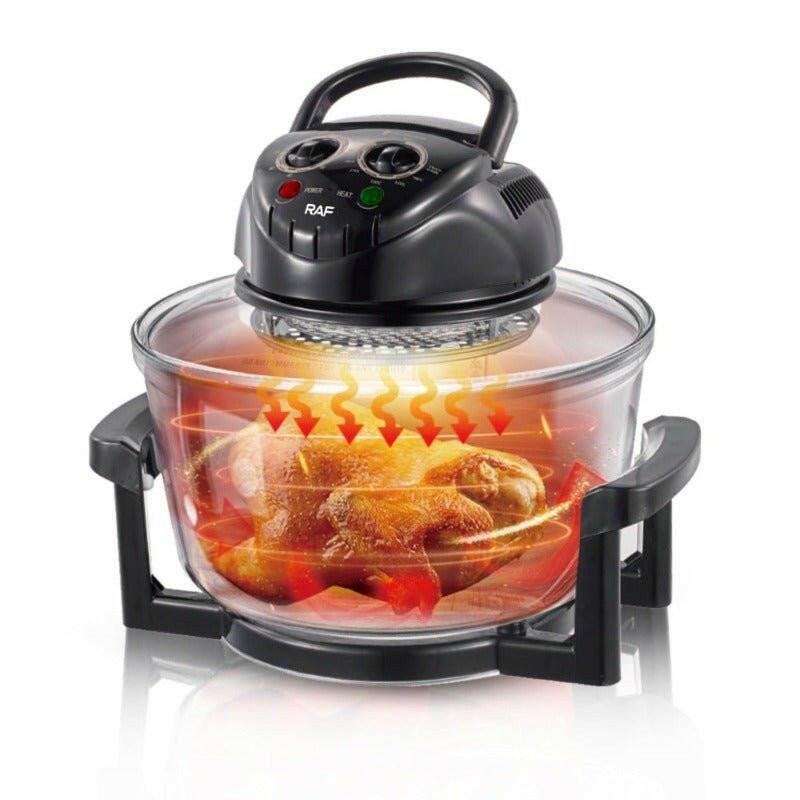 MegaChef Portable Countertop Halogen Air Fryer in Black