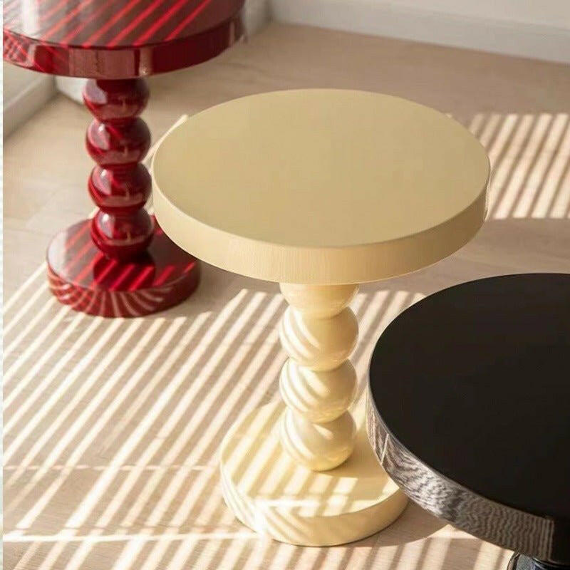 Home Vintage Solid Wood Round Table Bedside Side Table - H&K Trendy Treasures